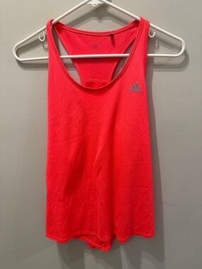 adidas bright Coral Pink Racerback Tank Top